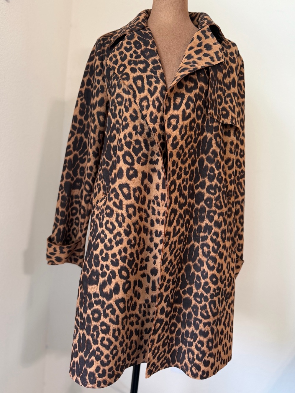 Forever 21 Leopard Print Robe Jacket - Brown & Black